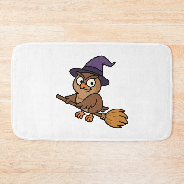 Item preview, Witch Owl on Broomstick – Funny Halloween Bird designed and sold by Confuzz1ed.