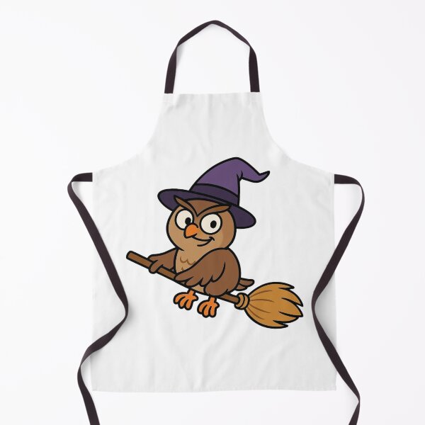 Item preview, Witch Owl on Broomstick – Funny Halloween Bird designed and sold by Confuzz1ed.