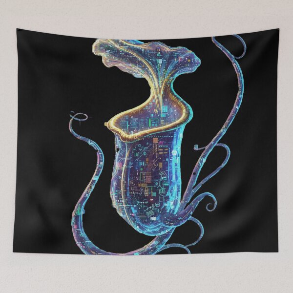 Item preview, Glitched Bioluminescent Alien Plant: Cybernetic Trap designed and sold by trend-forge.