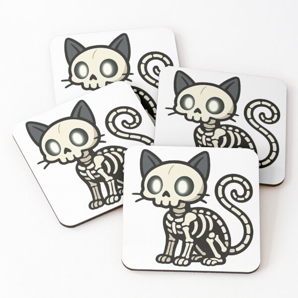 Item preview, Skeleton Cat with Glowing Bones – Spooky Halloween Feline designed and sold by Confuzz1ed.