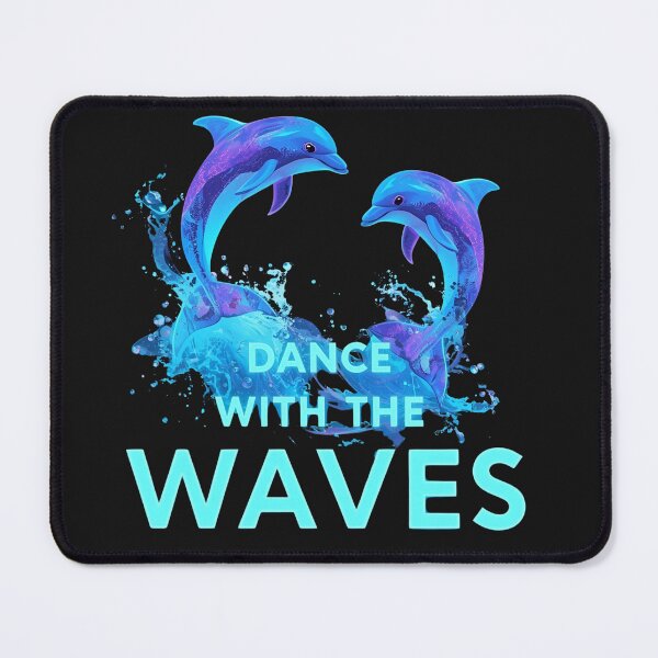 Item preview, Dance with the Waves – Playful dolphin design – in blue and purple colors designed and sold by ParaSiempreS.