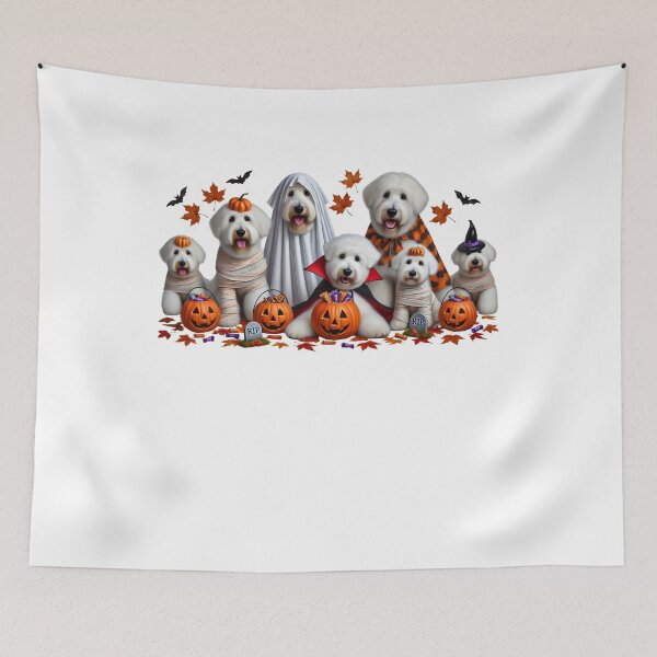 Item preview, Funny English Sheepdogs Halloween Dog Lover designed and sold by Kimberley King Art  King Art.