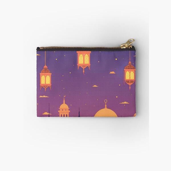 Item preview, Colorful lanterns hanging above a vibrant city skyline at dusk with a starry sky and unique architectural features designed and sold by SpaceartLilu.