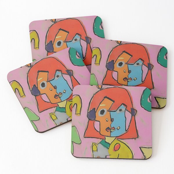 Item preview, Cubist Girl Portrait with Playful Colors designed and sold by colorsartss.