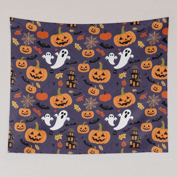 Item preview, HALLOWEEN PUMPKINS BATS GHOSTS HAUNTED designed and sold by Madjack Tees Kiwi SuperStore.