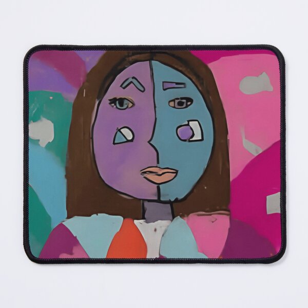Item preview, Surreal Cubist Woman Portrait in Bold Color Blocks designed and sold by colorsartss.