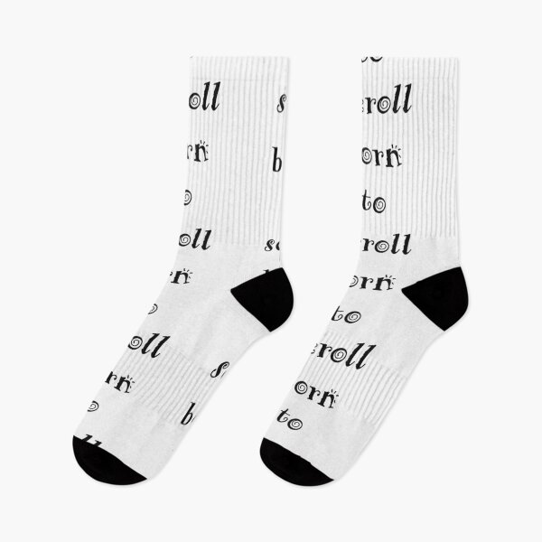 Item preview, Born To Scroll: Whimsical Swirl Typography Art In Black And White designed and sold by Beautiful art store.