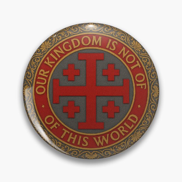 Item preview, Jerusalem Cross Royal Emblem Our Kingdom Is Not Of This World designed and sold by historyandmore.