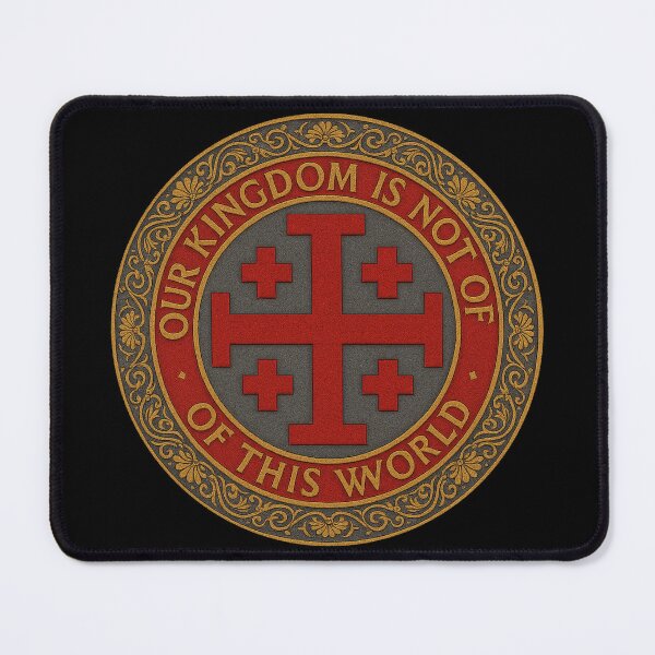Item preview, Jerusalem Cross Royal Emblem Our Kingdom Is Not Of This World designed and sold by historyandmore.