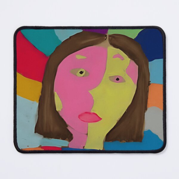 Item preview, Color-Blocked Girl Portrait with Split Expression designed and sold by colorsartss.