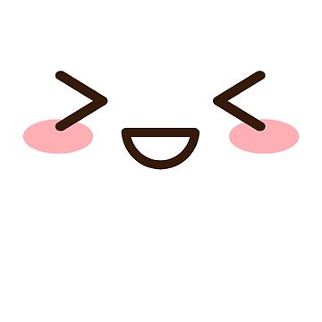 CUTE ANIME JAPANESE EMOJI/EMOTICON WINKY FACE Poster by Poser_Boy | Society6