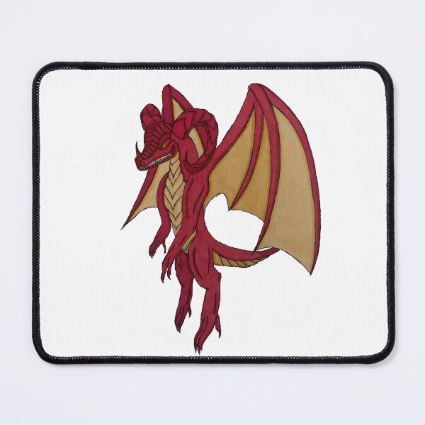 Item preview, Red Dragon Emberfang – Fierce Fire Fantasy Creature Art designed and sold by RavenSilverwing.
