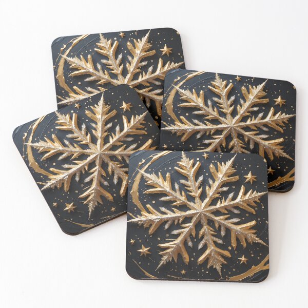 Item preview, Eternal Frost – Golden Snowflake Elegance designed and sold by LaLi-Designs.