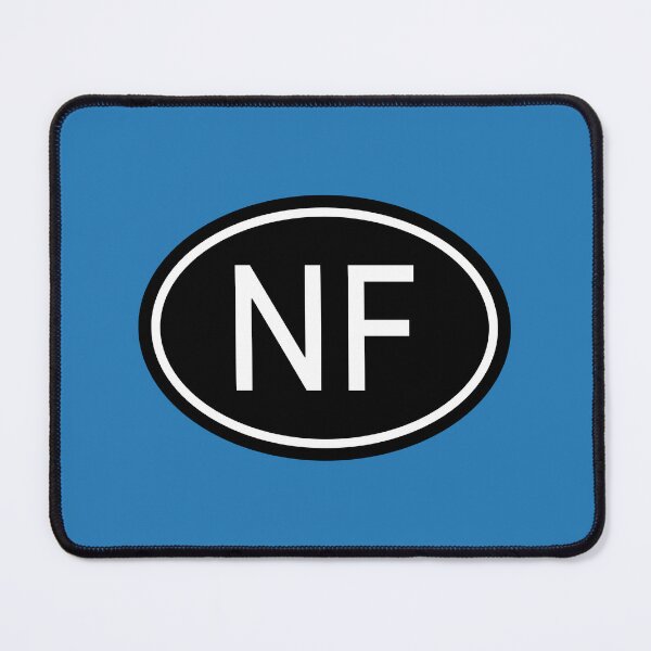 Item preview, NF Initials Monogram Oval White Letters designed and sold by Jeallan Designs.