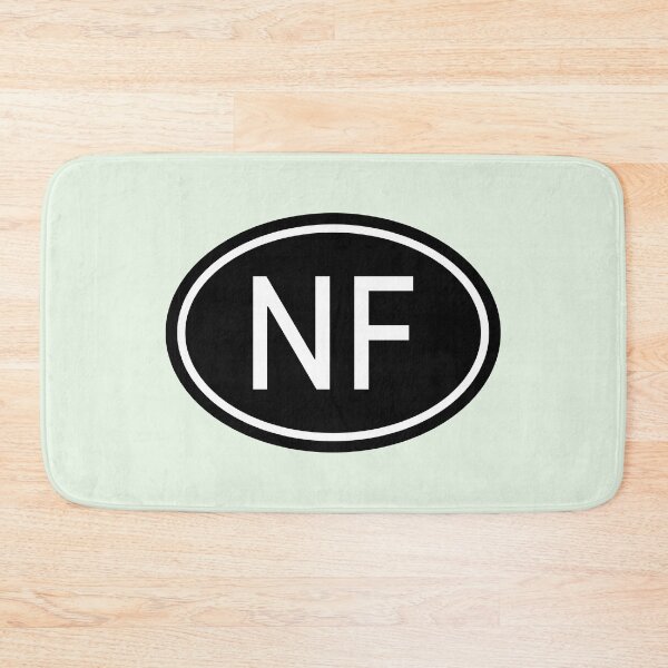 Item preview, NF Initials Monogram Oval White Letters designed and sold by Jeallan Designs.
