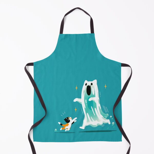 Item preview, Playful Cat and Friendly Ghost – Cute Halloween Illustration designed and sold by Taisumu.