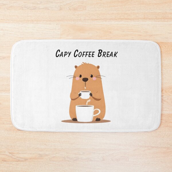 Artikelvorschau, Capy Coffee Break – Süßes Capybara mit Kaffee entworfen und verkauft von ArtistanForge.