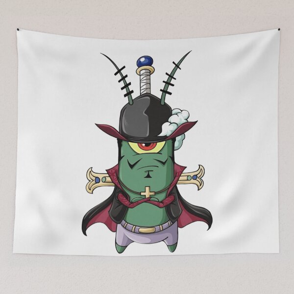 Item preview, Plankton as Dracule Mihawk – Funny One Piece x SpongeBob Mashup designed and sold by Dyan4.