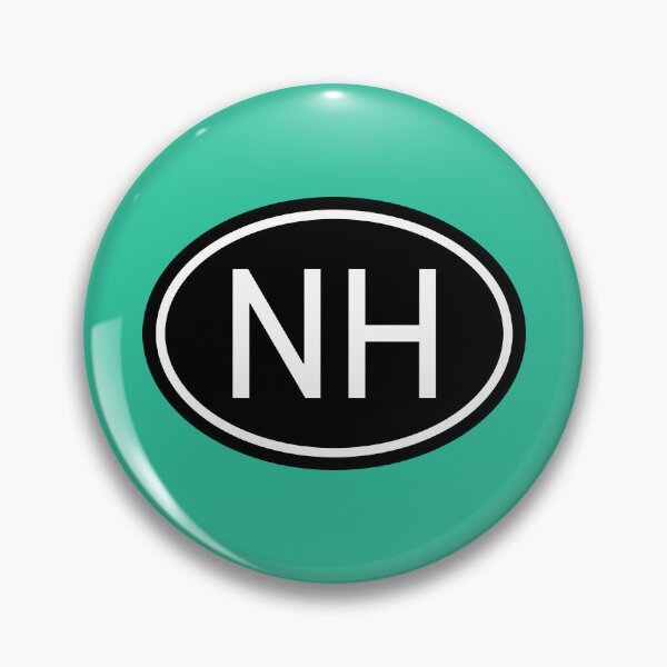 Item preview, NH Initials Monogram Oval White Letters designed and sold by Jeallan Designs.