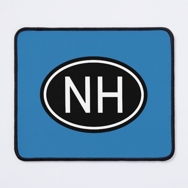 Item preview, NH Initials Monogram Oval White Letters designed and sold by Jeallan Designs.
