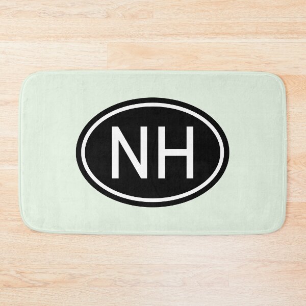 Item preview, NH Initials Monogram Oval White Letters designed and sold by Jeallan Designs.