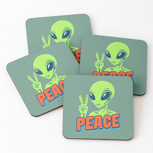 Item preview, UFO Peace Sign. designed and sold by MyHappyArtShop.