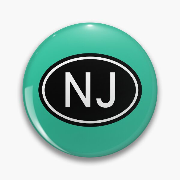 Artikelvorschau, NJ Initialen Monogramm ovale weiße Buchstaben entworfen und verkauft von Jeallan Designs.