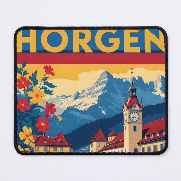 Item preview, Horgen Switzerland 1950s Vintage Travel Tourism designed and sold by TravelersGems.