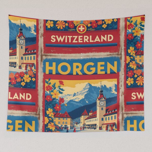 Item preview, Horgen Switzerland 1950s Vintage Travel Tourism designed and sold by TravelersGems.