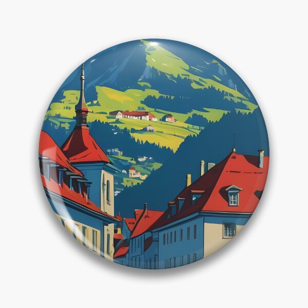 Item preview, Frauenfeld Switzerland 1950s Vintage Travel Tourism designed and sold by TravelersGems.