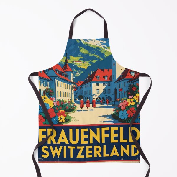 Item preview, Frauenfeld Switzerland 1950s Vintage Travel Tourism designed and sold by TravelersGems.