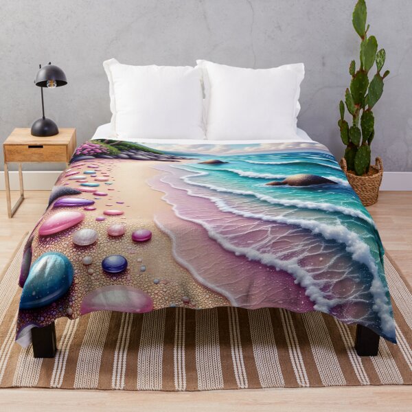 Item preview, Colorful Pebble Beach Scene designed and sold by Roanemermaid.
