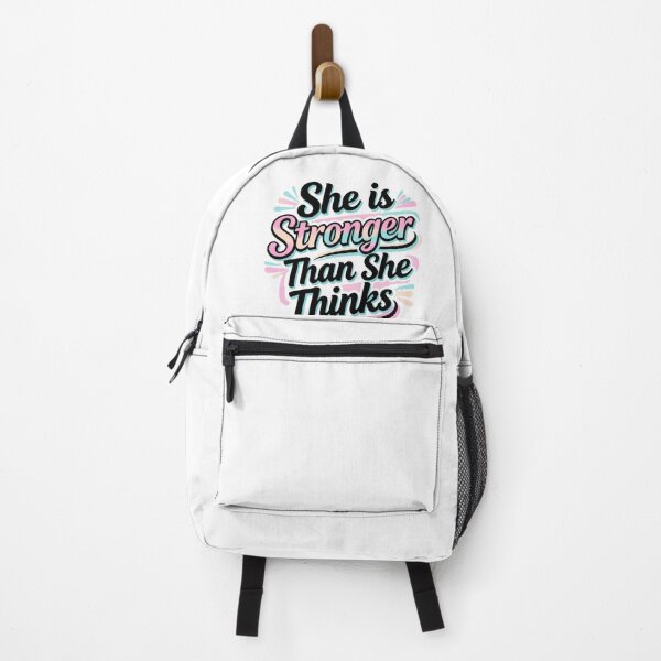 Item preview, She is Stronger Than She Thinks – Inspirational Feminist Quote Design designed and sold by Rockz-Fashion.