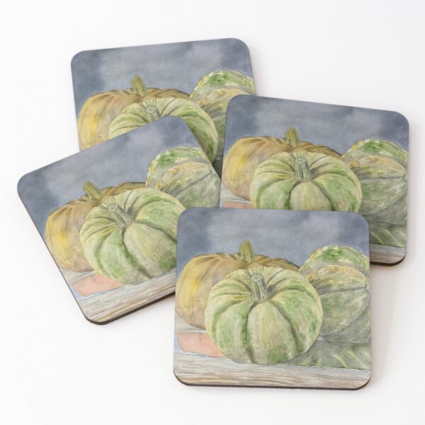 Item preview, Pumpkin carving hand painted watercolour painting of pumpkins  designed and sold by Bmoony.