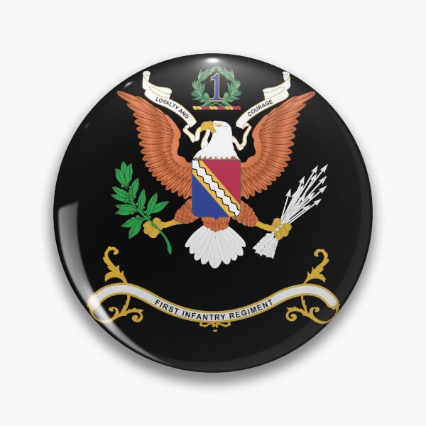 Item preview, Army - Regimental Colors - 1st Infantry Regiment - Loyalty and Courage X 300 designed and sold by Military Insignia Products.