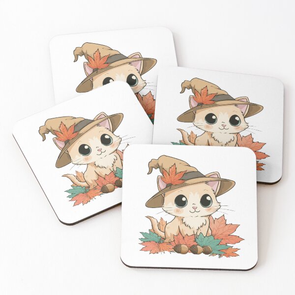 Item preview, Cute Autumn Cat designed and sold by NicolasGlowArt.