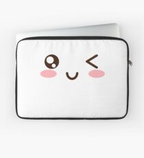 CUTE ANIME JAPANESE EMOJI/EMOTICON WINKY FACE Laptop Sleeve