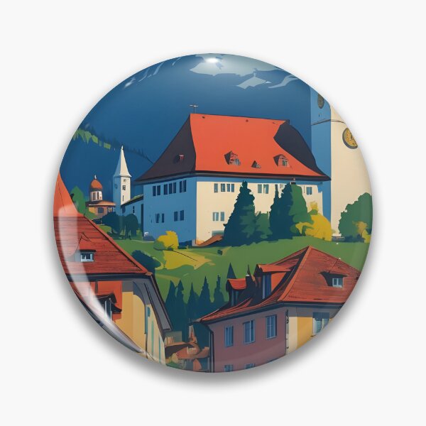 Item preview, Kloten Switzerland 1950s Vintage Travel Tourism designed and sold by TravelersGems.