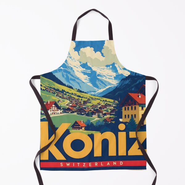 Item preview, Koniz Switzerland 1950s Vintage Travel Tourism designed and sold by TravelersGems.