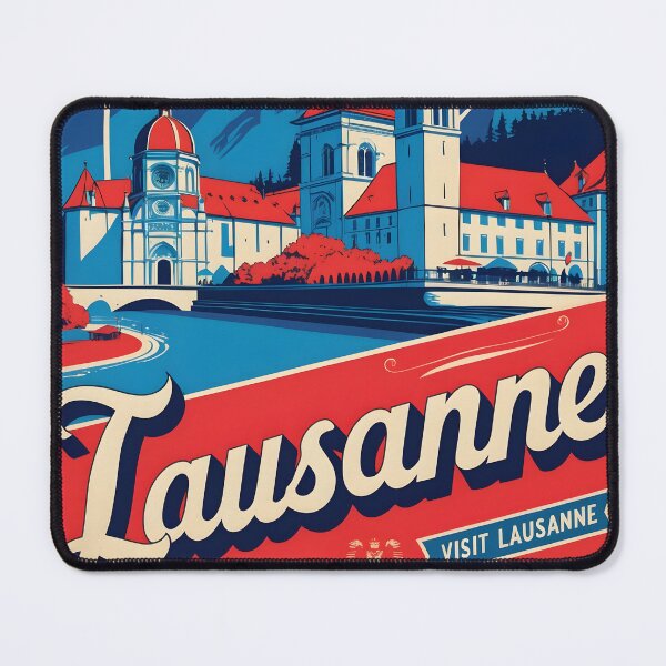 Item preview, Lausanne Switzerland 1950s Vintage Travel Tourism designed and sold by TravelersGems.