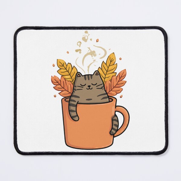 Item preview, Cat in Cup Autumn designed and sold by NicolasGlowArt.