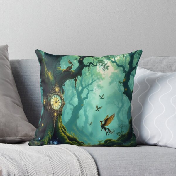 Item preview, Mystic forest & clocktree dreams – glowing birds, mossy magic & poetic silence in twilight tones designed and sold by FotoworldEdel.