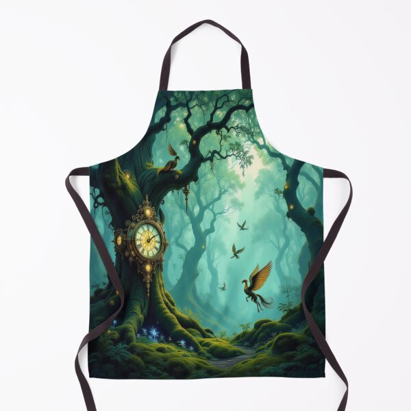 Item preview, Mystic forest & clocktree dreams – glowing birds, mossy magic & poetic silence in twilight tones designed and sold by FotoworldEdel.