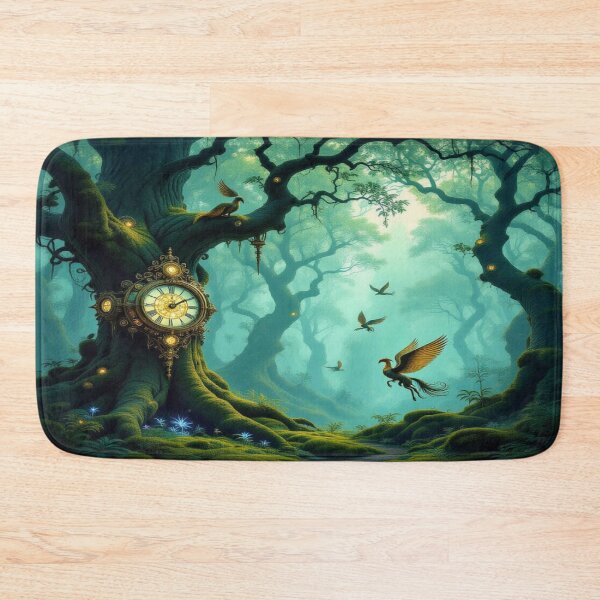 Item preview, Mystic forest & clocktree dreams – glowing birds, mossy magic & poetic silence in twilight tones designed and sold by FotoworldEdel.