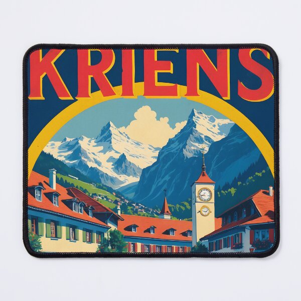 Item preview, Kriens Switzerland 1950s Vintage Travel Tourism designed and sold by TravelersGems.