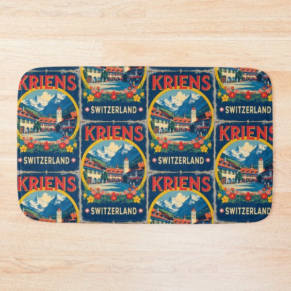 Item preview, Kriens Switzerland 1950s Vintage Travel Tourism designed and sold by TravelersGems.