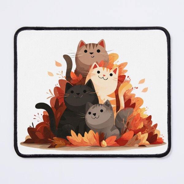 Item preview, Cute Cats in Leaves designed and sold by NicolasGlowArt.
