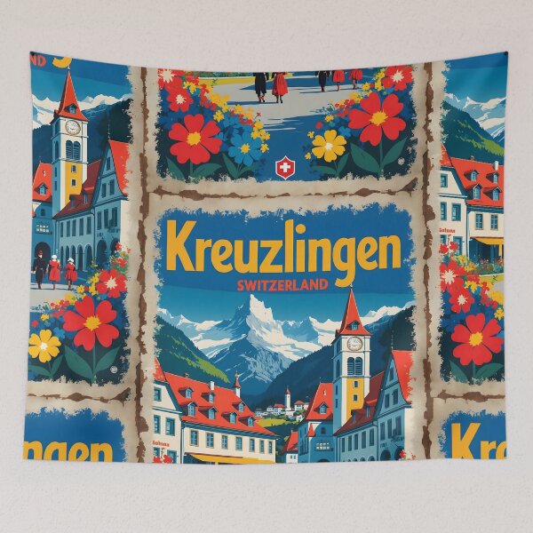 Item preview, Kreuzlingen Switzerland 1950s Vintage Travel Tourism designed and sold by TravelersGems.