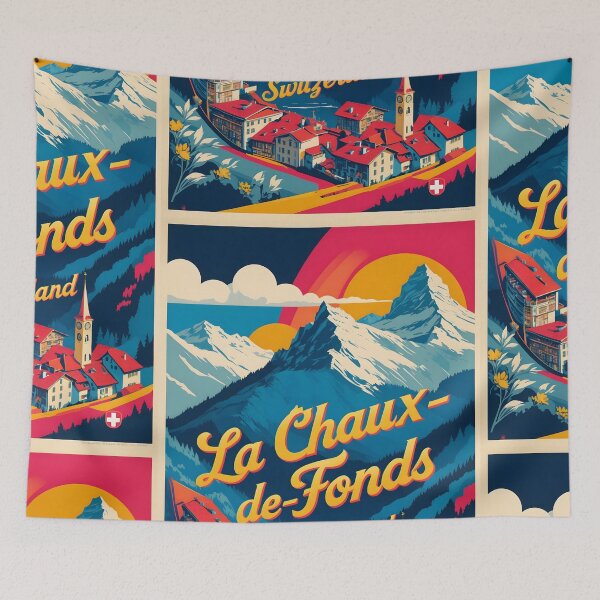 Item preview, La Chaux de Fonds Switzerland 1950s Vintage Travel Tourism designed and sold by TravelersGems.