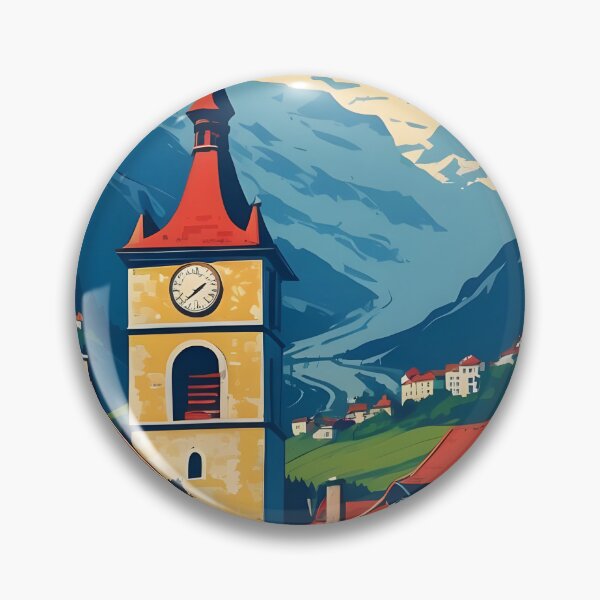 Item preview, Lancy Switzerland 1950s Vintage Travel Tourism designed and sold by TravelersGems.